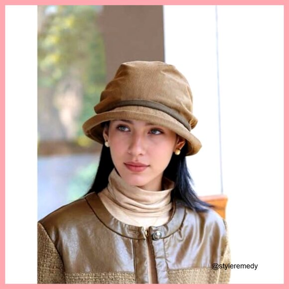 Vintage 1920s Fisherman\'s Hat, Poly-Cotton Blend, Adjustable Drawstring main image 6